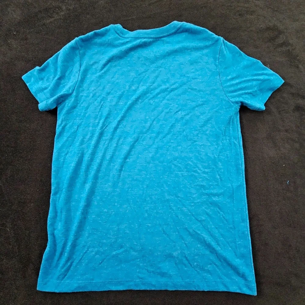 Jawsome Shark Facts Old Navy Blue Short Sleeve Cotton Blend T-Shirt Youth L